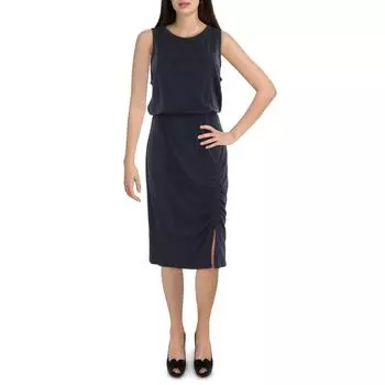 Женское платье миди без рукавов со сборками Splendid, темно-синий