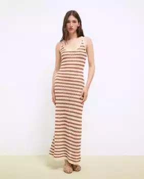 Женское платье миди без рукавов Tintoretto, коричневый