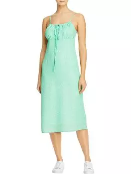 Женское платье миди Delilah в горошек со сборками Charlie Holiday, зеленый