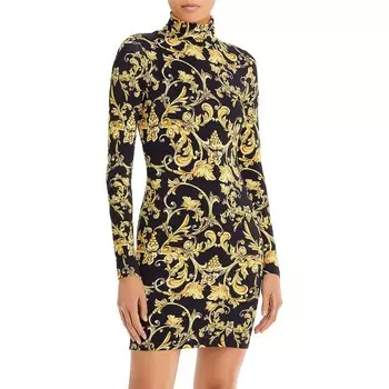 Женское платье миди длиной до колена с воротником-стойкой Alice and Olivia, цвет Florence Scroll