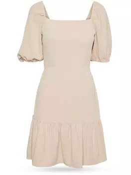 Женское платье миди длиной до колена с квадратным вырезом Vero Moda, цвет Irish Cream