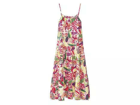 Женское платье миди esmara с жатой структурой, мультиколор