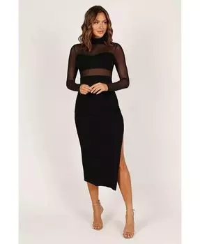 Женское платье-миди Farrow с длинными рукавами Petal and Pup, черный