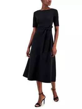 Женское платье-миди из искусственной замши длиной до середины голени Anne Klein, цвет anne black