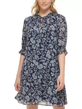Женское платье миди из полиэстера Jessica Howard, цвет navy multi