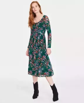 Женское платье миди из сетчатой ткани On 34th, зеленый