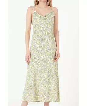 Женское платье-миди с цветочным принтом Free the Roses