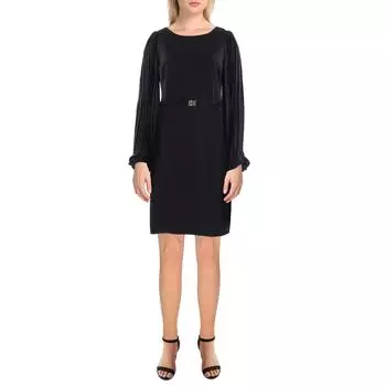 Женское платье миди с поясом для работы DKNY, черный