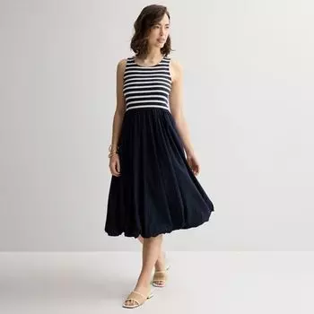 Женское платье миди с пышным подолом Nine West, цвет sky captain