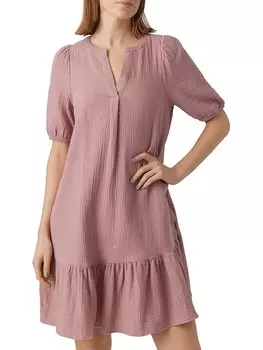 Женское платье миди с разрезом на шее Vero Moda, цвет Nostalgia Rose