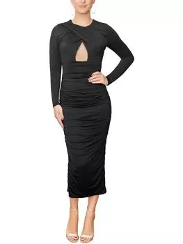 Женское платье-миди с вырезом L Rachel Rachel Roy, черный