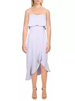 Женское платье миди с высоким вырезом и искусственным запахом Petites Xscape, лаванда