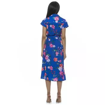 Женское платье миди с запахом и завязкой на талии ALEXIA ADMOR Paris Surplice ALEXIA ADMOR