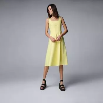 Женское платье миди со швом Simply Vera Vera Wang, цвет sparkling yellow