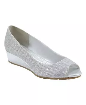 Женское платье на танкетке Candra с открытым носком Bandolino, серебро