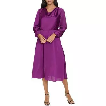 Женское платье Petites из однотонного полиэстера с расклешенным кроем Jessica Howard, фуксия