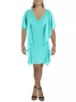 Женское платье прямого кроя длиной до колена Georgette Lauren Ralph Lauren, цвет Turquoise