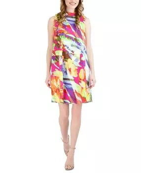 Женское платье прямого кроя с принтом и воротником-стойкой Robbie Bee