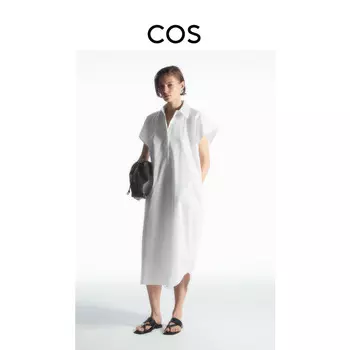 Женское платье-рубашка Cos свободного кроя, белый