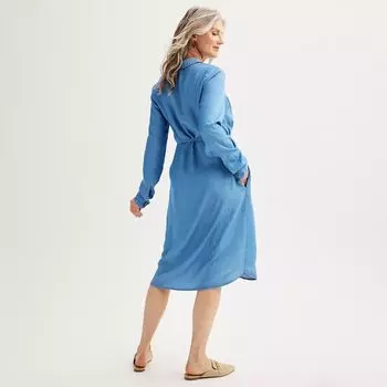 Женское платье-рубашка Croft & Barrow с завязкой спереди Croft & Barrow