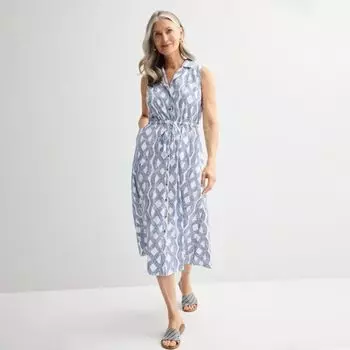 Женское платье-рубашка на пуговицах Croft & Barrow, цвет white knot tile