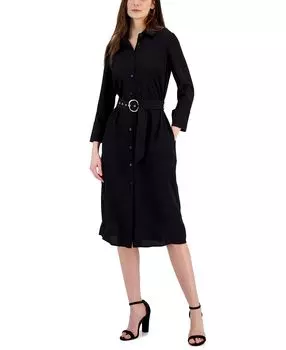 Женское платье-рубашка с поясом, созданное для macy's INC International Concepts, мульти