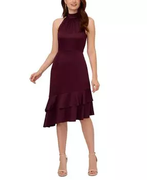 Женское платье с бретелькой на шее и асимметричным подолом Adrianna Papell