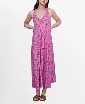 Женское платье с цветочным принтом MANGO, розовый