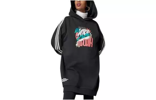 Женское платье с длинными рукавами Adidas Originals, цвет Black