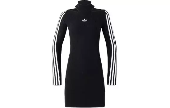 Женское платье с длинными рукавами Adidas Originals, цвет Black
