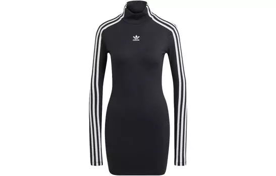 Женское платье с длинными рукавами Adidas Originals, цвет Black