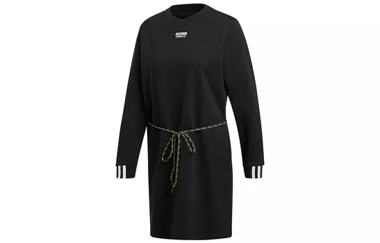 Женское платье с длинными рукавами Adidas Originals, цвет Black