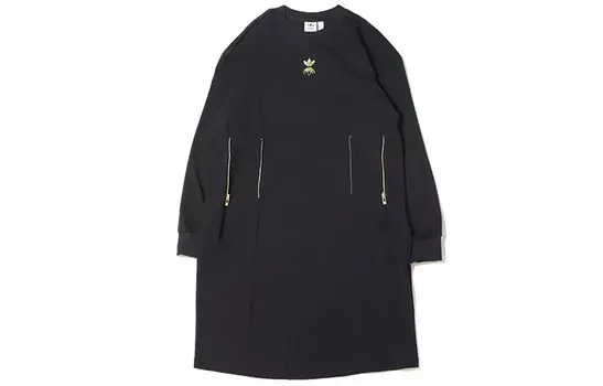 Женское платье с длинными рукавами Adidas Originals, цвет Black