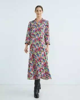 Женское платье с длинными рукавами и принтом Zermatt, мультиколор