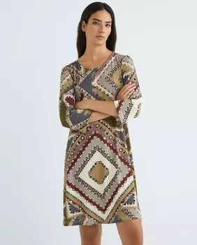 Женское платье с длинными рукавами и принтом Zermatt, мультиколор