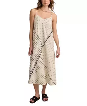 Женское платье с фактурным пэчворком Lucky Brand, коричневый/бежевый