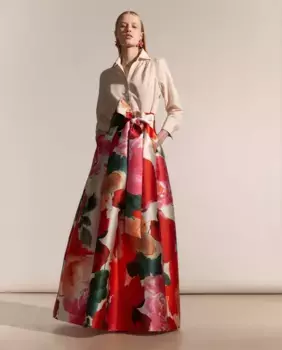 Женское платье с французским рукавом Woman Fiesta El Corte Ingls, красный