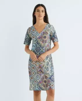 Женское платье с короткими рукавами и принтом Zermatt, мультиколор