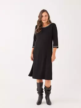 Женское платье с круглым вырезом и вышивкой LCW Grace