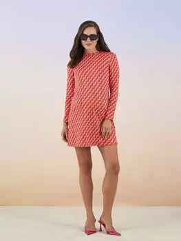 Женское платье с круглым вырезом и длинными рукавами LC Waikiki Maternity