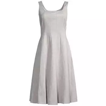 Женское платье с квадратным вырезом и расклешенной юбкой Elie Tahari, цвет amber grey