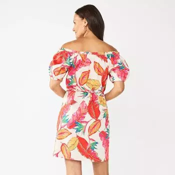 Женское платье с открытыми плечами и поясом Nine West Nine West