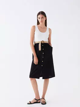 Женское платье с поясом CALMERA MODA, черный