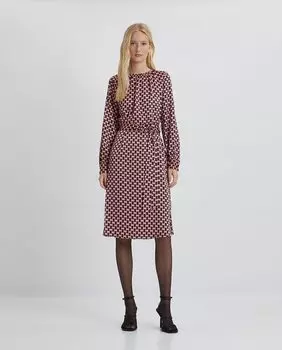 Женское платье с принтом и овальным вырезом Simorra, розовый