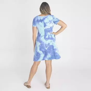 Женское платье с расклешенным кроем и расклешенным принтом тай-дай Connected Apparel