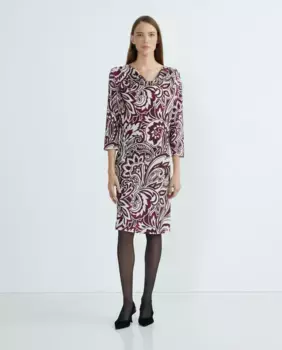 Женское платье с рукавами 3/4 с принтом Zermatt, цвет Berenjena