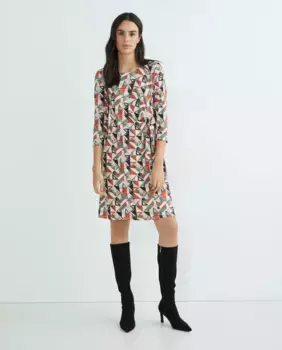 Женское платье с рукавами 3/4 с принтом Zermatt, мультиколор