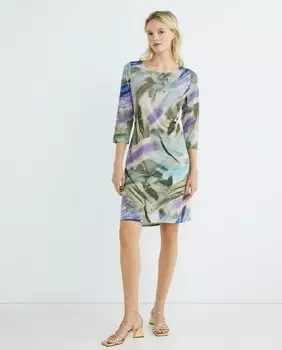 Женское платье с рукавами 3/4 с принтом Zermatt, мультиколор