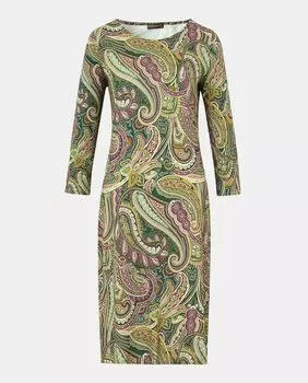 Женское платье с рукавами 3/4 с принтом Zermatt, зеленый