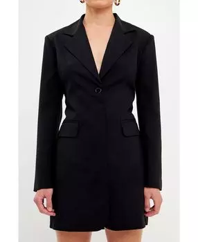 Женское платье с воротником и открытой спиной endless rose, черный